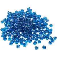 Vevor Feuerglas, 9 kg hochtemperaturbeständige Glassteine, 25,4 mm reflektierende Feuerstellen-Glasperlen, Feuerstelle Glasfelsen, Kaminglas, Feuerkristall, Feuerperlen, für Kamin, Karibikblau