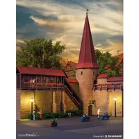 Kibri Stadtmauer mit Rundturm in Weil 38915 H0