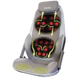 HoMedics Shiatsu Max Massagegerät - Massagesitzauflage Rücken-, Schulter- und Nacken- Massagematte mit Wärmefunktion, Shiatsu-, Rollen- und Vibrationsmassage mit Fernbedienung - Grau