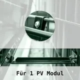 feueranker Zaun PV Montagepaket Angewinkelt für 1 PV-Modul Schwarz M3B Solar Zaun Montage