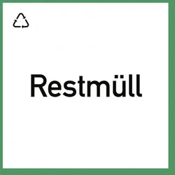 Wertstoffkennzeichnung "Restmüll", Folie, 300x300 mm
