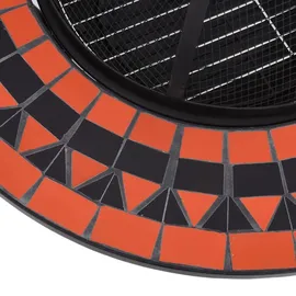 vidaXL Mosaik Keramik Terracotta und Weiß 68 cm