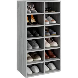 vidaXL Schuhregal 54 x 100,5 x 34 cm grau / grau