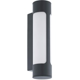 Eglo LED Außen-Wandlampe Tonego, 2 flammige Außenleuchte, Wandleuchte aus verzinktem Stahl, Kunststoff, Farbe: Anthrazit,