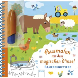 Ausmalen mit dem magischen Pinsel Bauernhoftiere