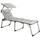 Solax Sunshine Komfort-Sonnenliege 193 x 67 x 32 cm Grau