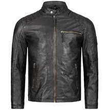 Rock Creek Lederjacke schwarz L