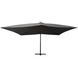 vidaXL Ampelschirm mit Holz-Mast 400x300 cm Anthrazit