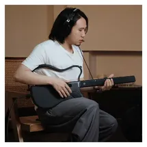 LAVA Music Gitarre Genie Smart-Gitarre Schwarz (Akustik Gitarre, Kunststoff), Gitarre, Schwarz