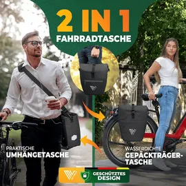 MIVELO 2in1 Fahrradtasche Gepäckträgertasche grau