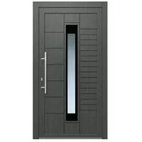 Solid Elements Haustür KT-541  (110 x 210 cm, DIN Anschlag: Links, Fenstergrau/Verkehrsweiß)