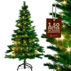 Casaria Weihnachtsbaum inkl. Lichterkette 150cm