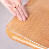 Tischfolie Transparent 3mm,tischdecke Transparent Nach Maß 3mm, Tischfolie Nach Maß,3mm Dick PVC Tischfolie,wasserdicht, Ölbeständig Und Verbrühungssicher, Geruchlos, Nach Maß,70x140cm/27.5x55in