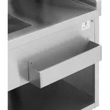 Royal Catering Mobile Cocktail-Station - 150 cm - Theke in Holzoptik - Eisbehälter - Flaschenhalter -