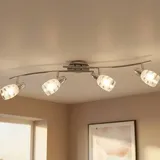 GLOBO Deckenstrahler 4 flammig verchromt Glas