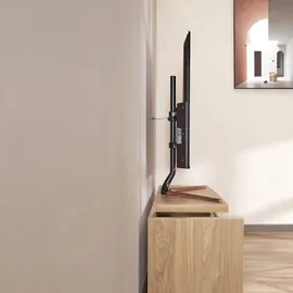pro.tec Ystad TV-Standfuß 97x76,5x35cm Schwarz/Braun Aluminium/Holz/Kunststoff/Metall