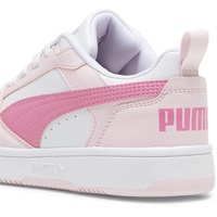 Puma Unisex Kinder Rebound V6 Lo Jr Turnschuhe, White Fast Pink Whisp Of Pink, 37.5