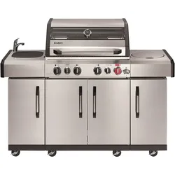 Enders Gasgrill Kansas II 4 SIK Profi Turbo  mit Turbo Zone und Seitenkocher