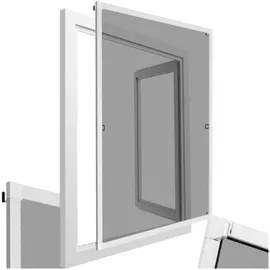 Tectake Insektenschutz Fenster 120 x 140 cm Weiß