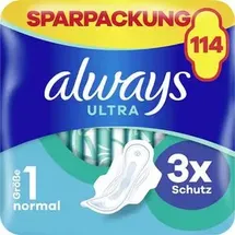 Always Damenbinden Ultra Normal mit Flügeln 114 St.