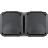 REV Ritter Feuchtraum Steckdose 2-fach IP55 Anthrazit 2 St.