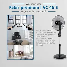 Fakir VC 46 S Standventilator Schwarz