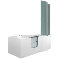 AcquaVapore Seniorendusche und Wanne mit Whirlpool S12D-AIR-L-EC Dusche 170x85cm MIT 2K Scheiben Versiegelung