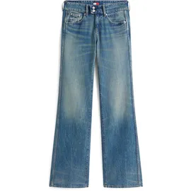 Tommy Hilfiger Bootcut-Jeans "SIA LOW BOOTCUT", Damen, Gr. 28, Länge 30, denim medium, Denim/Jeans, Obermaterial: 100% Baumwolle, Abriebeffekte, bootcut fit knöchellang, Jeans