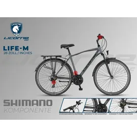 licorne bike gmbh Life M-V-ATB 28 Zoll RH 48 cm grau/schwarz