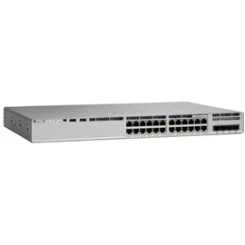 Cisco Catalyst 9200 Essentials Rackmount Gigabit Managed Stack Switch, 24x RJ-45, 1x Modul-Slot, 370W PoE+ (C9200-24P-E)