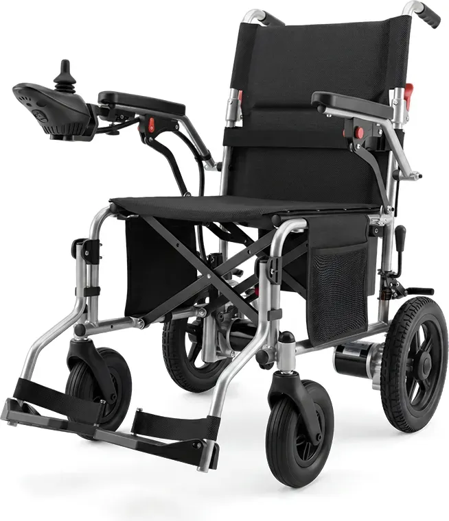 YF001 Zygenair langlebige 18-Zoll Elektrische Rollstühle für Erwachsene, leichter, faltbarer Elektro-Rollstuhl mit 500-W-Motoren, 13-Ah-Akku, 24 km Reichweite, Geländegängig (Silber)