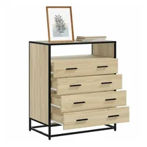 vidaXL Schubladenschrank Sonoma-Eiche 70x41x83,5 cm Holzwerkstoff