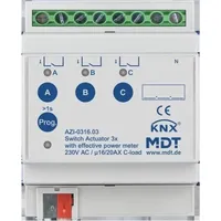 MDT Schaltaktor AZI Gen3 3-fach, 4TE REG, 16/20A, Schaltaktor mit Strommessfunktion (AZI-0316.03)