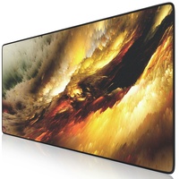 Titanwolf Gaming Mauspad, 900 x 400mm XXL Mousepad, verbessert Präzision & Geschwindigkeit, Golden Storm