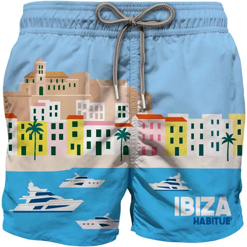 MC2 Saint Barth Haiti Placed Print Swim Short ibiza postcard 30 (02281L) 14 yrs