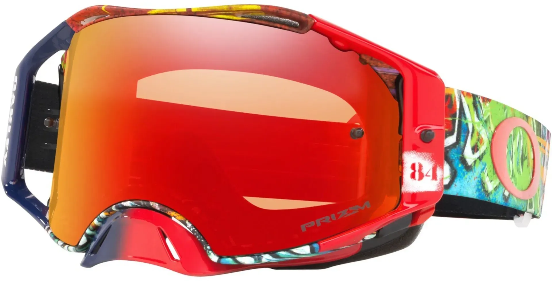 Oakley Airbrake Jeffrey Herlings Graffito RWB Motocross Bril, rood, Eén maat Voorman