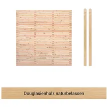 BM Massivholz Zaun 180 x 180 cm beige Massivholz 1 St.