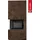 Kratki Kaminbausatz Floki Box links Quarzsinter Schwarz/Abdeckplatte Glas