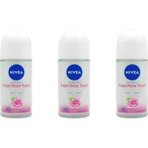 NIVEA Fresh Rose Touch Deo Roll-On 3 x 50 ml