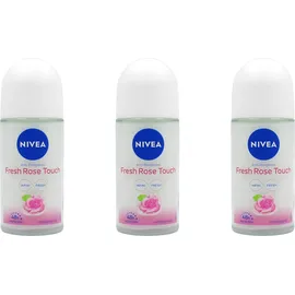 NIVEA Fresh Rose Touch Deo Roll-On 3 x 50 ml
