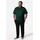 Men Plus by Happy Size Schlafanzug Bauchfit Zweiteiler Ringel T-Shirt Grün/Schwarz L