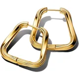 Pandora Essence Große Verdrehtes Dreieck Creolen-Ohrringe aus 14 Karat Vergoldetem Sterling Silber, 263876C00