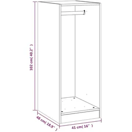 vidaXL Garderobenständer Räuchereiche 48 x 41 x 102 cm Braun