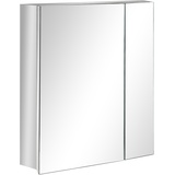 kleankin Spiegelschrank mit Soft-Close-Funktion silber 54L x 13B x 60H cm