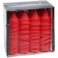 Stumpenkerzen Adventskerzen Rot 100 x Ø 25 mm, 12