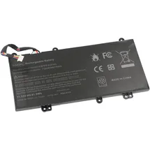 AccuCell Akku passend für HP Pavilion 14-AL100, Li-Polymer, 11,55V, 3600mAh, 41,5Wh, schwarz