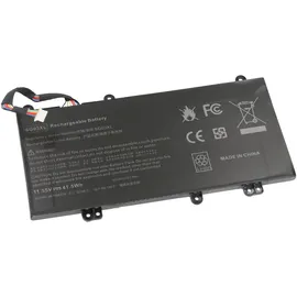 AccuCell Akku passend für HP Pavilion 14-AL100, Li-Polymer, 11,55V, 3600mAh, 41,5Wh, schwarz