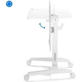 SENSE7 Schreibtisch Höhenverstellbar Weiß