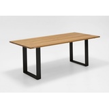 Niehoff Tisch Profilkufe anthrazit - 220 x 95 cm Teak geölt