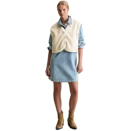 Marc O'Polo DENIM "aus recyceltem Polyester", Damen, Gr. L, weiß blush, Obermaterial: 100% Polyester, unifarben, relaxed fit, elastischer Bund, Sweatjacken Sweatjacke